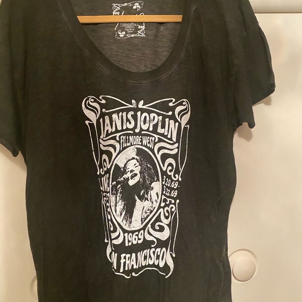 RARE Janis Joplin Graphic Tee - Black RARE